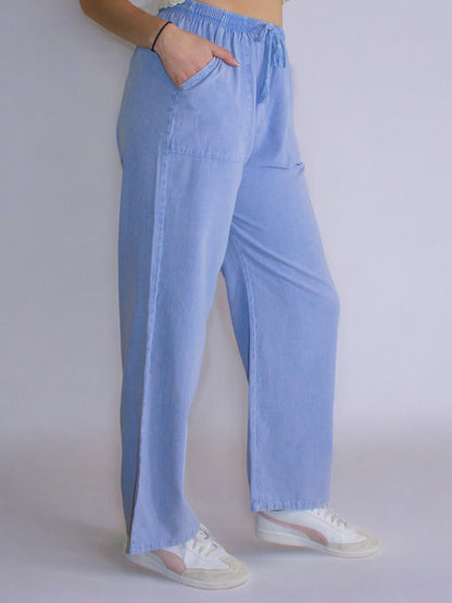 Pantalon 100% algodón, Micaela, denim